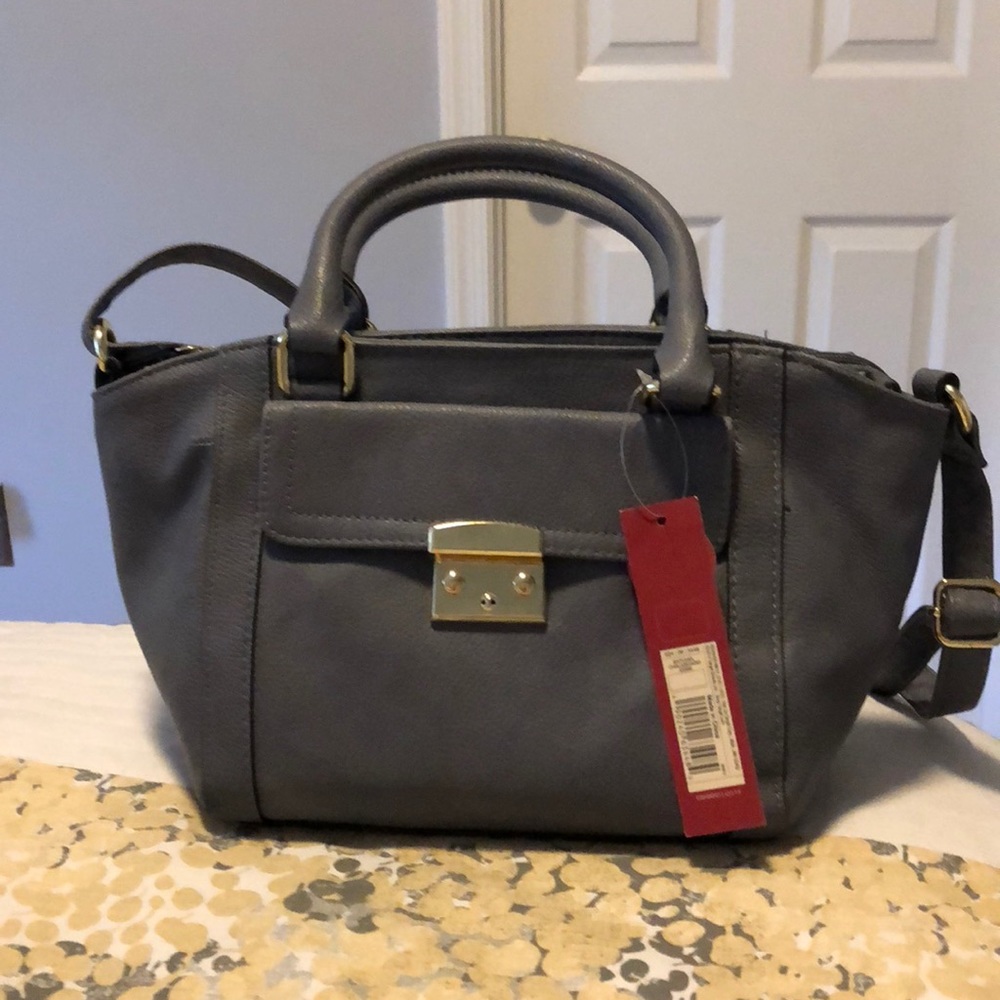 NWT Merona crossbody grey satchel purse